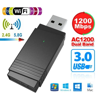 Mini Dual Band 1200Mbps USB-WiFi-Wireless-Adapter-Võrgu Kaart 2.4/5GHz 802.11 ac Ühendused