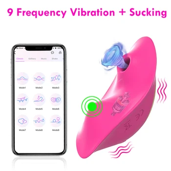 APPI Vibraator Naistele Bluetooth Liblikas Kantavad Imemiseks Vibraatorid Kliitori Stimulaator Aluspüksid Sugu Mänguasjad Paarid Sex Shop