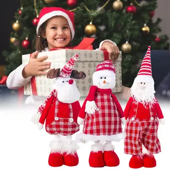 Santa Claus Muusika Nukk pikajalgne Ruuduline Riie Põder Lumememm, Jõulud Kodus Kaunistused Lapsed Kingitusi