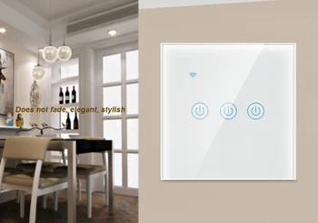 1/2/3/4 Gang TUYA WiFi Smart Touch Lüliti EL UK Smart Light Nupud seinapaneelid Taimer Lülitub hääljuhtimine App Kontrolli
