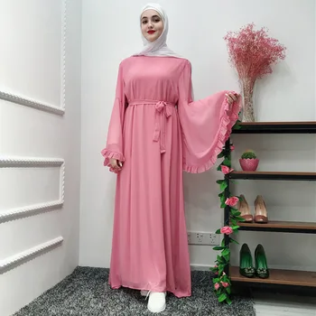 Lähis-Ida Moslemi Mood Trompet Varruka Vöö Naiste Pikk Seelik Islam Ramadan koos Saudi Araabia Kimono Dubai Palve Kleit