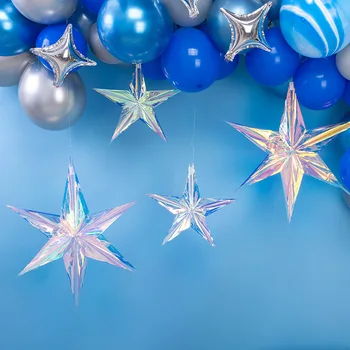 LuanQI Sillerdavad Läikivad Viie osutas Star Pool DIY Dekoratiivsed Jõulud Rippuvad Ripats Sünnipäeva, Pulma-Xmas Tree Kaunistused