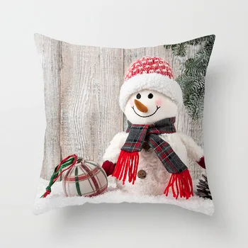 Christmas Snowman Padjapüür Voodipesu Diivan Istmepadi Juhul Voodis Padja Kate Home Decor Auto Padi Armas padjapüür 45*45cm