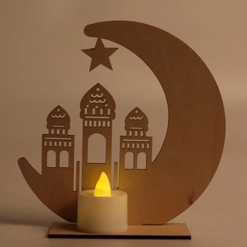 Ramadan Puidust Eid Mubarak Teenetemärgi Kuu Islami Mošee Moslemi Puust Tahvel, Mis Rippus Ripats Festival Pool Tarvikud