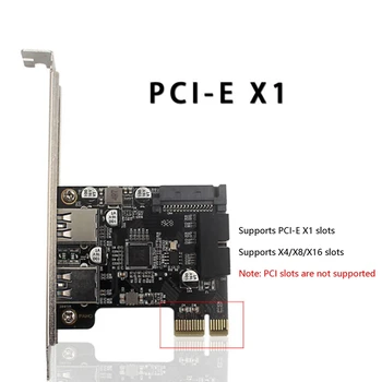 PCIE, ET USB3.0 Quad-Sadama Laiendamine Kaardi 19Pin/20Pin laienduskaardi Toetus PCI-E X1 Pesa ühildub X4/X8/X16 Pesa