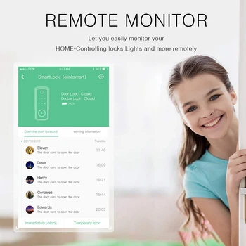 Zigbee Võrgu Mudeli Võti +Sõrmejälg+Salakiri Smart Veekindel Turvalisus Ukse Lukk koos Kaamera Home Office USA Pistik