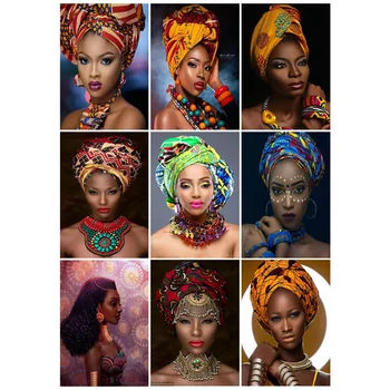 Käsitsi valmistatud Teemant Tikandid Aafrika Seksikas Naine Diy Täis Komplekti Diamond Maali Lady Fashion Mosaiik Pilte Kive Kunst