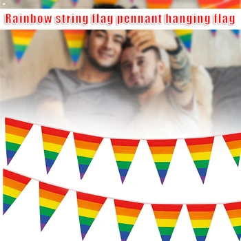 Vikerkaar Vimpel Banner Värvilisi Triipe String Lipud Kaunistamiseks Aed on Restoran, Hoov Sünnipäevaks Baby Shower