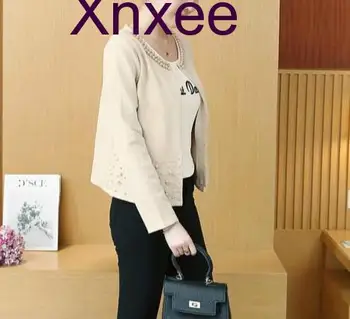 Chaquetas mujer 2019 pikad varrukad sügis jakk naiste riided pluss suurus 4XL elegantne profileerimine outwear naised jope mantel Xnxee