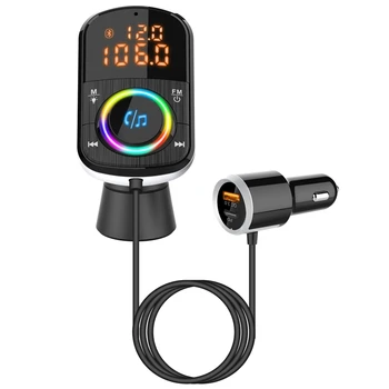 Auto FM Saatja, Bluetooth 5.0 MP3 Mängija Auto Raadio Adapter PD3.0 USB autolaadija käed-Vabad autovarustus