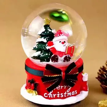 Jõulud kristallkuul Muusika Box jõulukaunistused Vilkuvad Tuled Kodu Kaunistamiseks Sünnipäeva Kaunistused, Kingitused Lastele