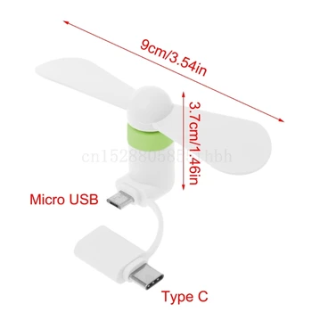 2in1 Tüüp C-Micro USB-Mini Fänn Külmik Samsung Xiaomi Huawei mobiiltelefon HTC