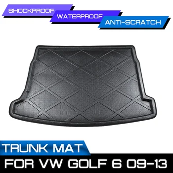 Auto Tagumine Pagasiruumi Boot Matt Veekindel põrandamatid Vaip Anti Muda Sahtel Lasti Liner Jaoks VW Golf 6 2009-2013