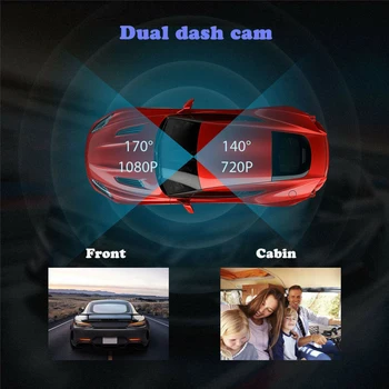 1.5 Tolline lainurk Car DVR G-Sensor Sõidu videosalvesti Ees Sise-Kriips Kaamera HD 1080p Infrapuna Öise Nägemise Kriips Cam