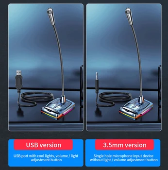 3C YZ Arvuti Mikrofoni 360° Reguleerida Vabalt Studio Müra Vähendamine Kõne Mikrofoni Gaming USB Mikrofon Lauaarvuti Sülearvuti