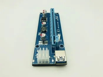 Hulgi-6tk USB 3.0 PCI-E Ärkaja Express 1X 4x 8x 16x Extender Ärkaja Kaardi Adapter SATA 15pin Meeste 6pin Power Kaabel BTC