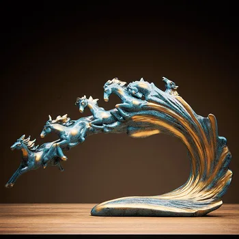 Põhjamaade Hobuste Võidusõidu Artware Looma Skulptuur Kodu Kaunistamiseks Tarvikud Moodsa Kunsti Crystal Baasi Kuju Tuba Käsitöö Figuriin