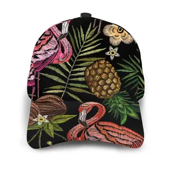 CINESSD Tikandid Troopiline Flamingo Palm Tree Sport Mütsid Pesapalli Müts Mehed Naised Visiir ühise Põllumajanduspoliitika Baseball Cap Tänav, Hip-Hop Mütsid