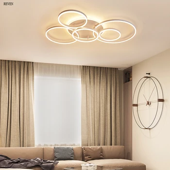 Rõngas disain led laelambid jaoks elutoas tuled tuba home valgustus led lambi lakke lamp inventar