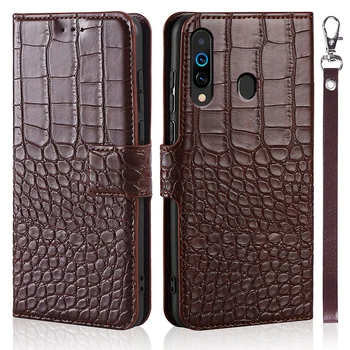 Flip Case for Samsung Galaxy M40 M405 M405F Kate Krokodill Tekstuur Nahk Raamatu Kujundus Telefon Coque Capa