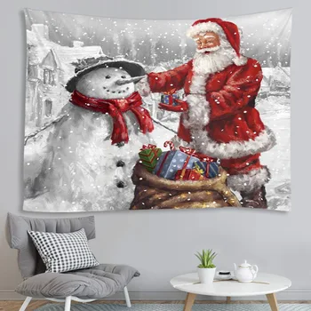 Jõulud Tepestry Santa Claus Muster Kaasaegse Kodu Dorm Decor Seina Riputamise Vaip Teenetemärgi