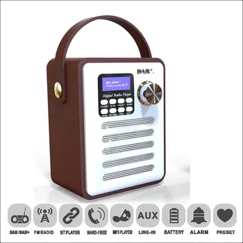 Kaasaskantav Multifunktsionaalne DAB Digitaalne Raadio, Bluetooth SpeakerWith TF Kaart U-Disk MP3-Mängija Funktsioon