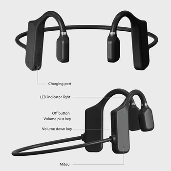X19 Traadita Bluetooth Kõrvaklappide Luu Juhtivus Kõrvaklapid Bluetooth-5.0 Sport Kõrvaklapid 6D Heli Veekindel Peakomplekt