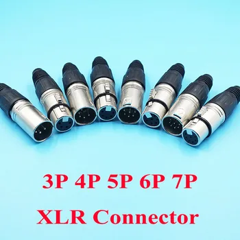 10tk/palju XLR Pistikud 3P 4P 5P 6P 7P Mees Naine Mikrofoni Pesa Pesa XLR Audio Connector Pistikud