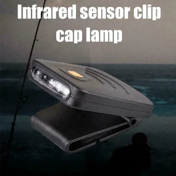 LED Esilatern Induktsiooni Clip-Cap Müts Kerge USB Laetav Pea Laagris Käed Vaba Jahi Telkimine Kalapüük