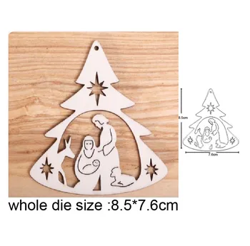 Merry Christmas Tree jeesus ripats, Metalli Lõikamine Sureb Šabloonid DIY Scrapbooking Dekoratiivne Reljeef DIY Paber-Kaardid