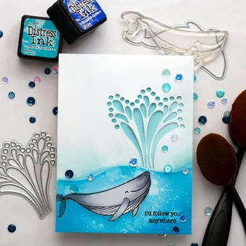 LLove CCraft Water splash taust Metalli Lõikamine Sureb DIY Scrapbooking Album Paber-Kaardid Dekoratiivsed Käsitöö Reljeef Surra
