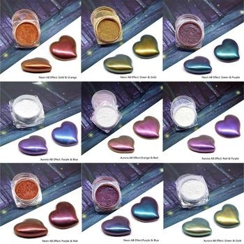 9 Color Magic Vaik Kameeleonid Pigment Peegel Rainbow Pearl Pulber Värvaine Epoksüvaik Glitter Vaik Ehted Tegemise Komplekt XXFD