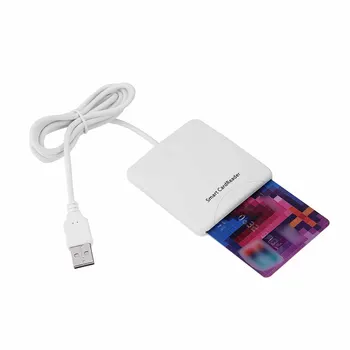 Smart Chip Card Reader USB 2.0 ja ühildub Microsoft USB-CCID juhi Power saving mode Krediitkaardi lugeja Office Siseruumides