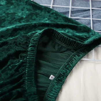 Naiste Siserõivad Velvet Sleepwear Vintage Pidžaamad Korea Pajama Naiste Sleepwear Lühikesed Püksid Komplekt Soojad Pidžaamad Talvel Homewear Pjs