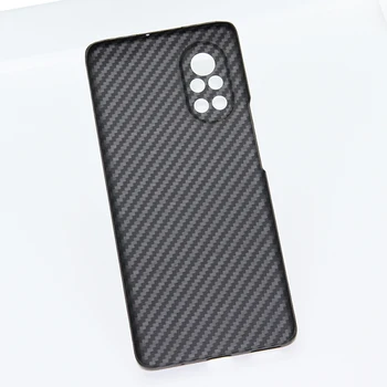 Süsinikkiust telefoni puhul Huawei Nova 8 Pro Õhuke ja kerge atribuudid Aramiid kiud materjali Täieliku kaitse puhul