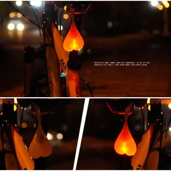 Silikoon Jalgratta Jalgratta LED Taillight Tagumine Saba Ohutus Hoiatus Jalgrattasõit Kaasaskantav Hele LED Valgus Südame Kuuli Muna Ohutut Lampi