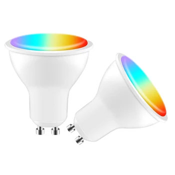 Wifi Smart Gu10 LED Lamp Tähelepanu keskpunktis Tuya/smart Elu APP 4W RGBCW DIY Värvi hääljuhtimine Tööd Alexa Google Kodu
