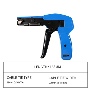 Kaabel Seo Tööriist Kinnitamine Kaabel Seo Tööriist Flush Cut Punkti Zip Seo Tööriist Terasest Käepide Nylon Cable Tie (Sinine)