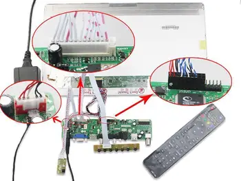 TV LCD LED RF VGA AV-USB-HDMI-ühilduvate controller kit Juhatuse DIY Jaoks LP156WH4-TLN2 15.6
