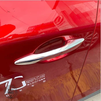 KOUVI 4tk ABS Kroomitud ukselingi Kate Protector ühise Põllumajanduspoliitika Vormimise Auto Tarvikud 2020 Mazda 3