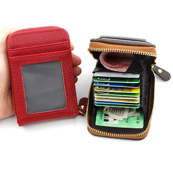 Uued Naiste Nahast Krediitkaardi Omanik Meeste Lukuga Tasku Cowhide Mini Rahakott Mündi Kotis Väike ID-Kaardi Kott Pangakaart Juhul Hulgimüük