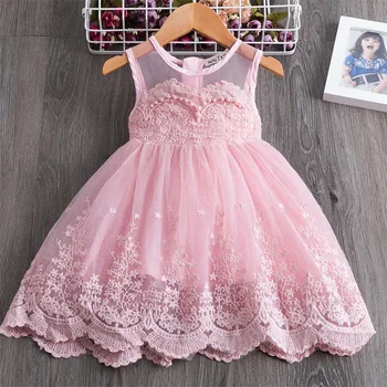 3T-8T Elegantne Lille Tüdrukute Kleit Pulmapidu Pits Printsess Kleit Juhuslik Lapsed Riideid Varrukateta kleit