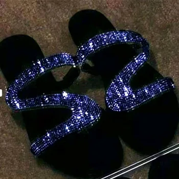 Naiste Sandaalid Platvorm Naine Rooma 2021 Mood Naiste Kingad Suvel Rhinestone Sandaalid Kingad Naistele Flip Flop Chaussures Femme