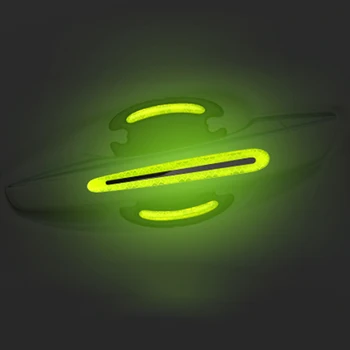 Beler Universaalne 1 Sätestatud Plastikust Roheline Anti Scratch-Reflective Ukse Käepide Kaussi Kaitsev Kleebis Riba Trimmib Car Styling