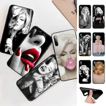Seksikas Tüdruk Marilyn Monroe Must Silikoonist Telefoni Puhul Redmi Lisa 6 8 9 Pro Max 9s 8t 7 5A 5 4 4x Kate