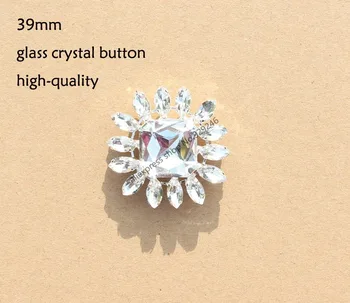 1tk/palju 39mm selge klaas kristall rhinestone metallist nupp päevalille dekoratiivne nööp naiste mantel pulmakleit teenetemärgi