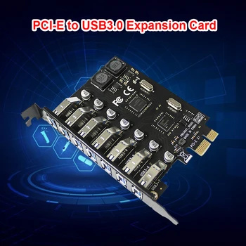 USB PCI-E laienduskaardi Suure Kiirusega 7 Pordid USB 3.0 HUB Adapter PCI Express Extender Välise Kontrolleri jaoks, Lauaarvuti, Arvuti