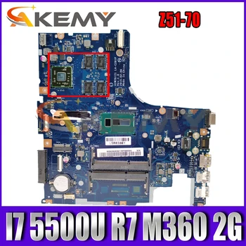Akemy AIWZ0/Z1 LA-C281P Emaplaadi Lenovo Z51-70 Sülearvuti Emaplaadi CPU I7 5500U R7 M360 2G DDR3 Testi Tööd
