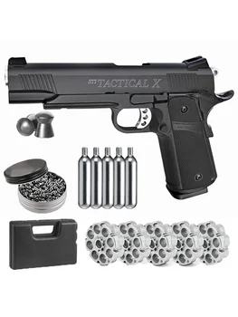 Pistolet GBB STI Tactical X +Relva Kuuli Converter+Co2 Täppe +500ct Plii Graanulid Classic Home Deco Metallist Seina Märk