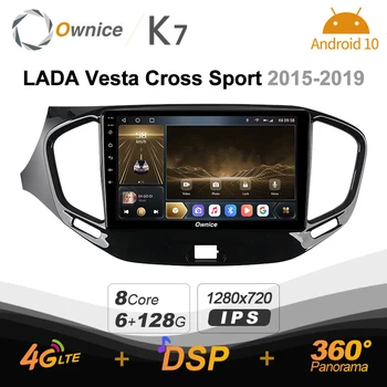 Ownice K7 Android 10.0 autoraadio Stereo LADA Vesta Risti Sport - 2019 4G LTE 360 2din Auto Audio 6G+128G SPDIF Optiline